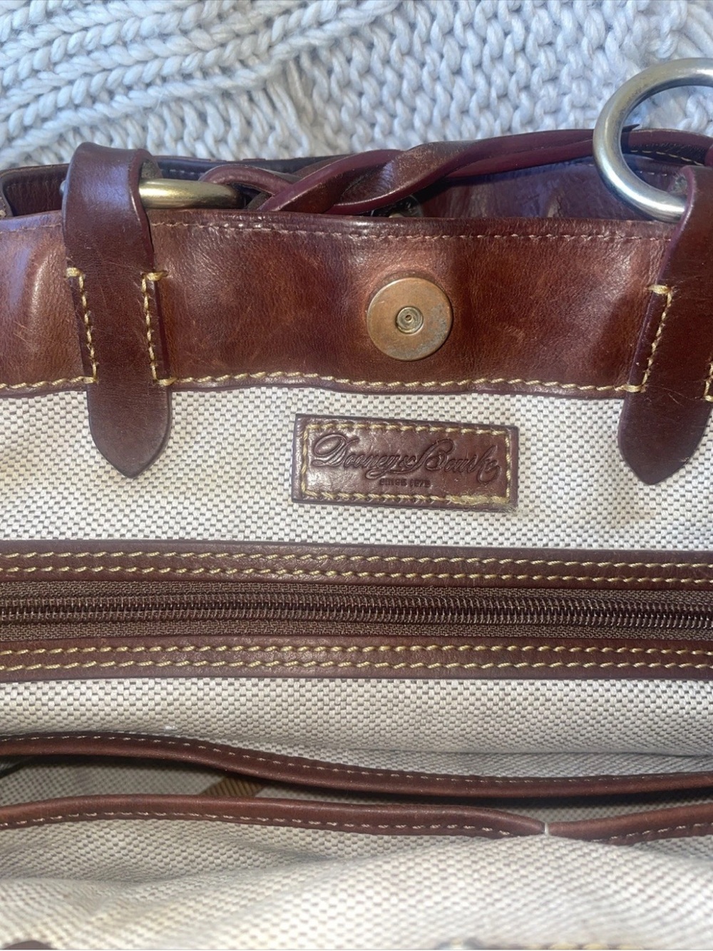 🤎❤️Dooney & Bourke Side Zip Barlow Shoulder Bag Florentine Leather -Chestnut- - Picture 13 of 16
